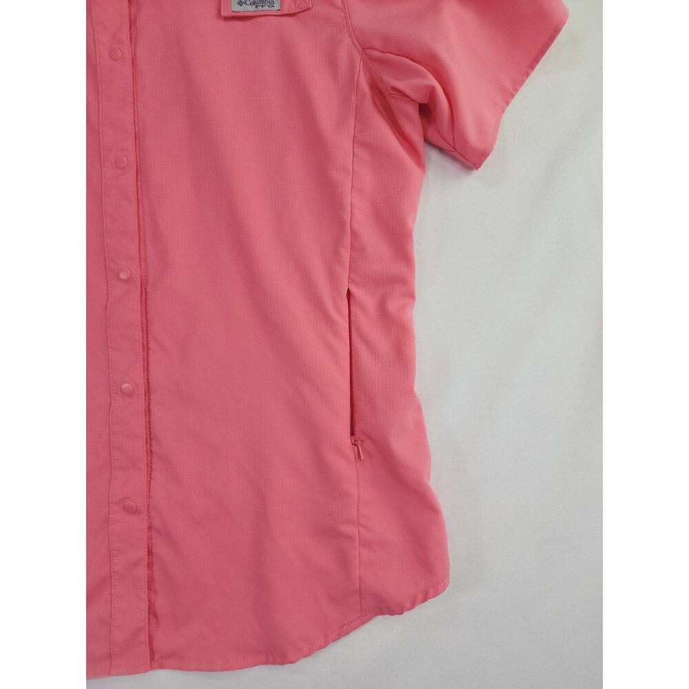 Columbia PFG Womens Large Coral Pink Short Sleeve Shirt Omni-Shade Vented - Picture 4 of 12